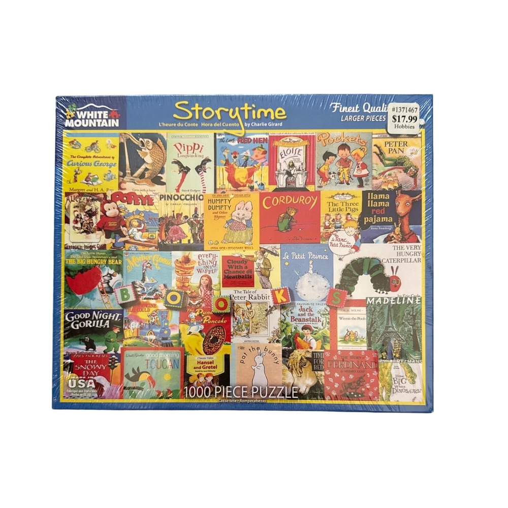 White Mountain Storytime‎ 1000 Piece Jigsaw Puzzle Classic Books 1089B NEW